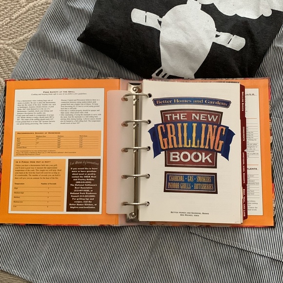 BBQ Bundle: Men’s LS Funny Tee, BHG Grilling Book, Striped Apron with Pockets - Picture 9 of 12